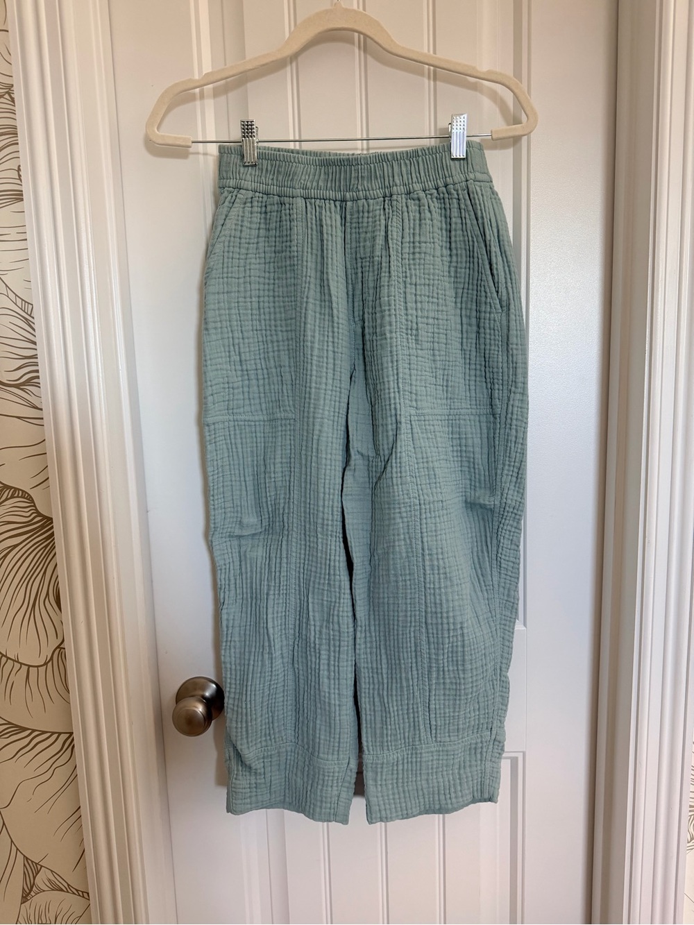 Madewell blue green light spun pants in XS petite